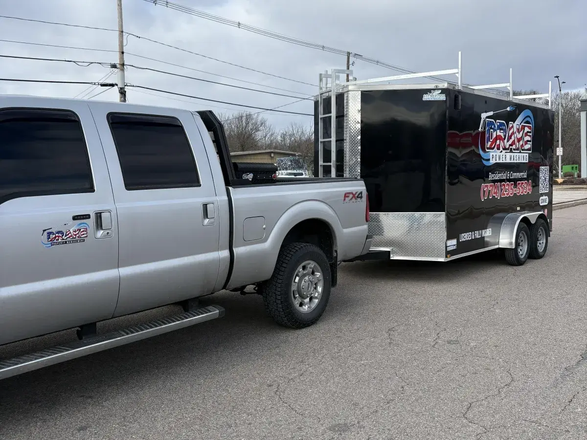 Drake Power Washing truck and trailer - professional equipment ready for service