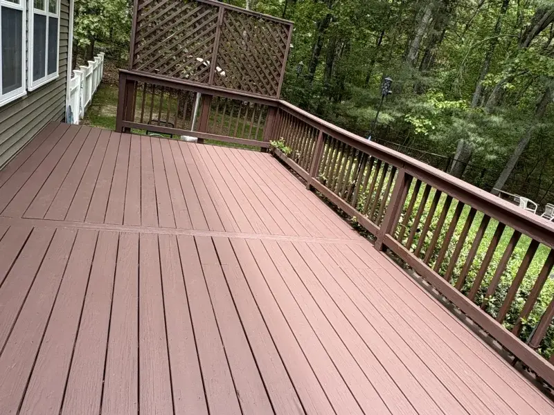 Clean deck after restoration