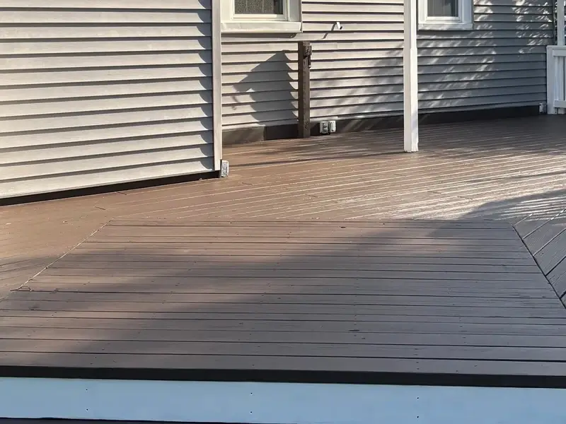 Deck after professional restoration - renewed and protected