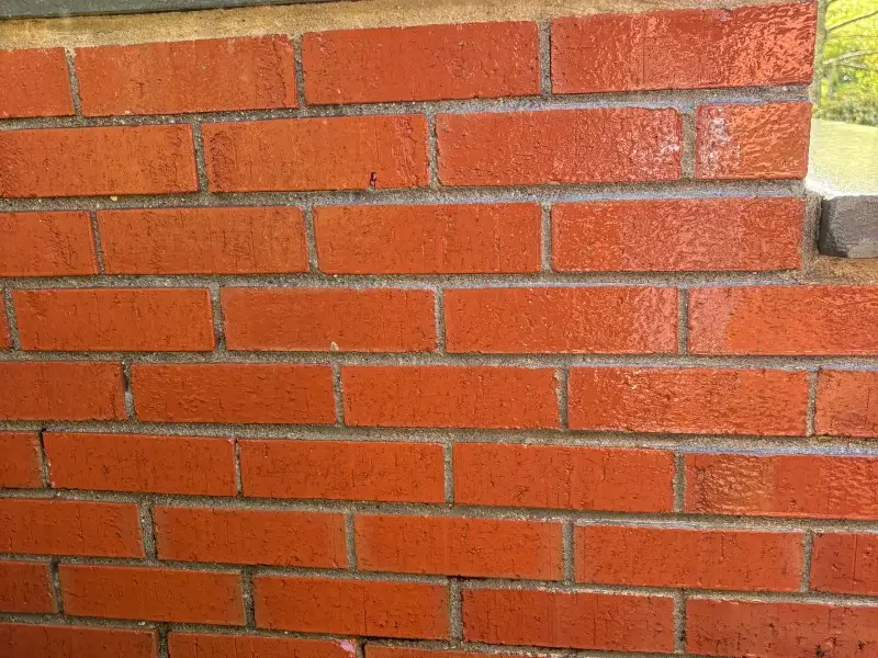 Commercial brick entrance restored after professional cleaning