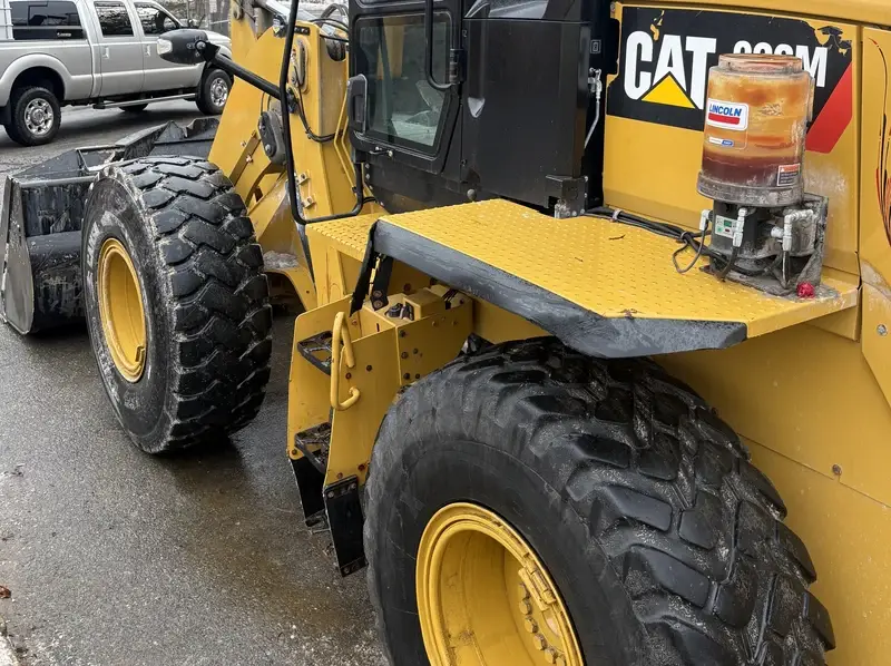 Heavy equipment before salt removal - covered in corrosive salt residue