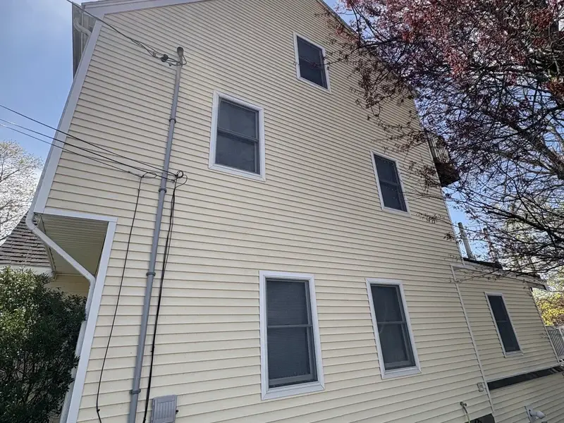 House after power washing - clean and restored