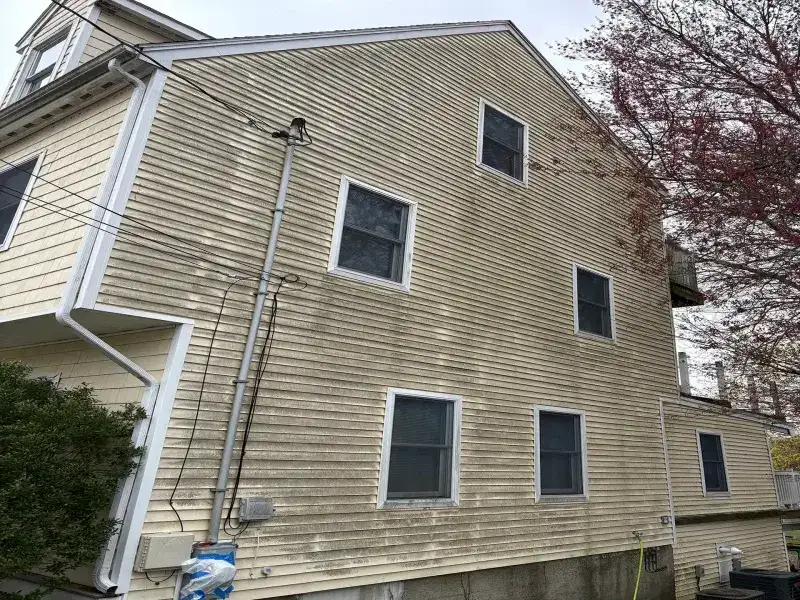 House exterior before cleaning