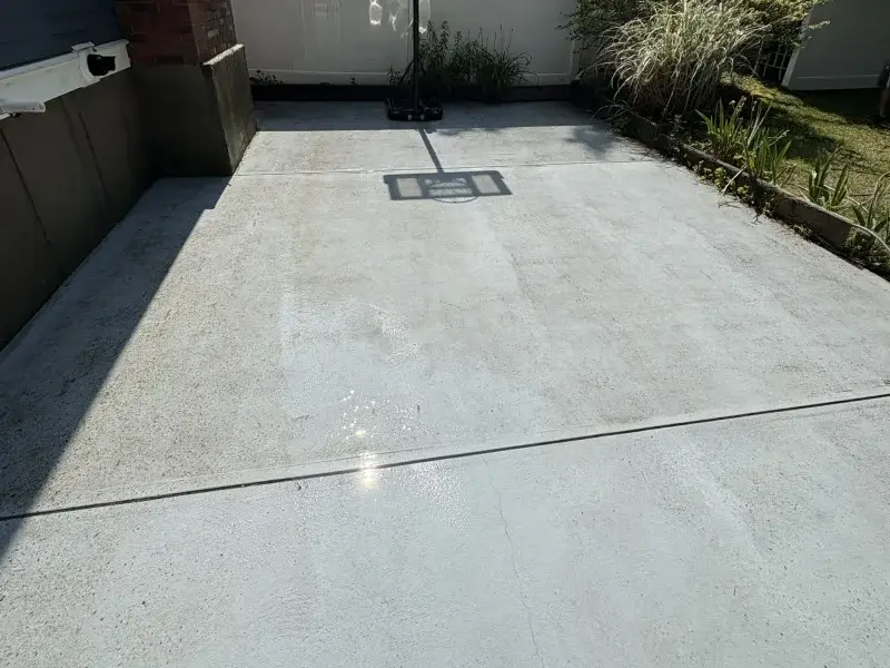 Clean concrete patio after service