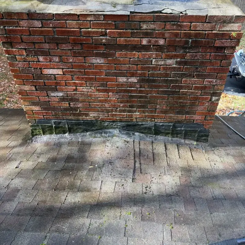 Restored chimney and cleaned roof area