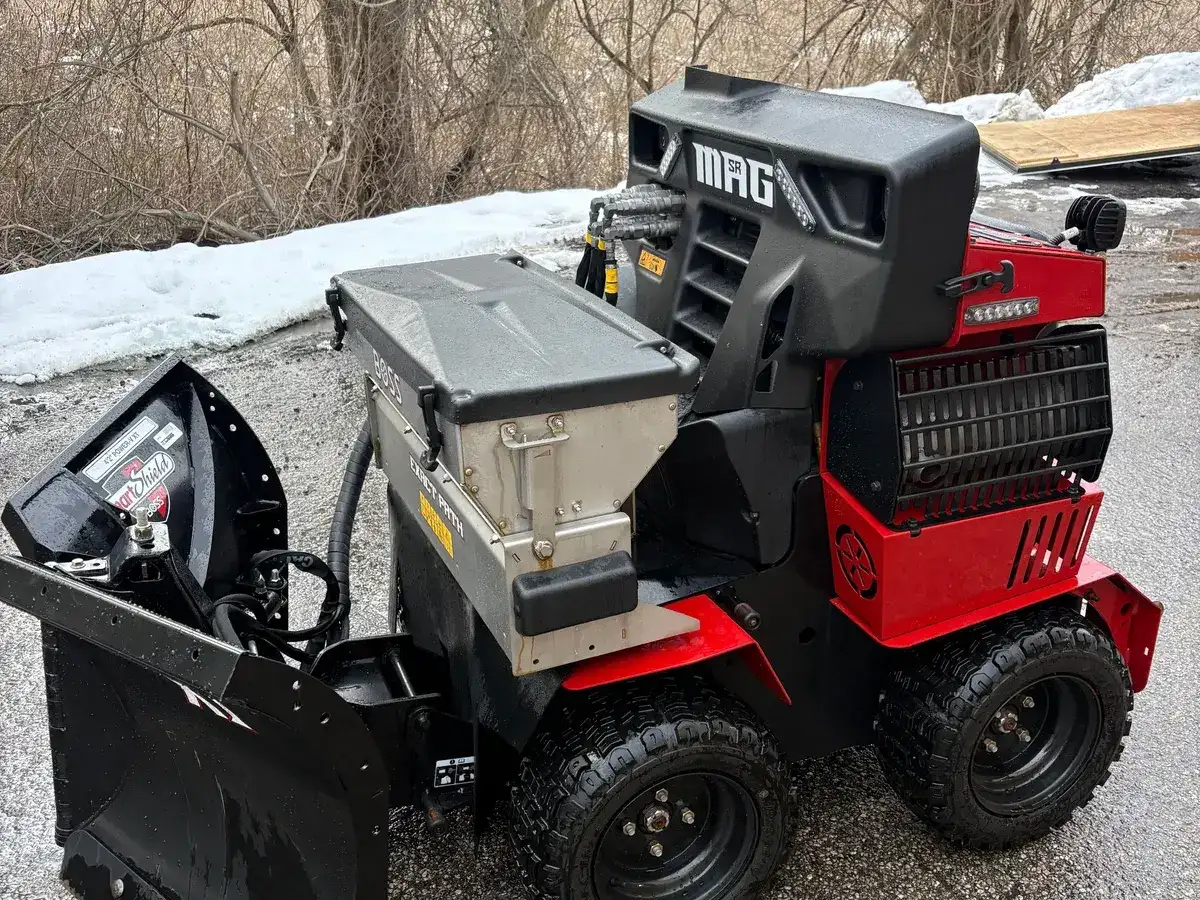 Snow plow equipment clean and restored after professional washing